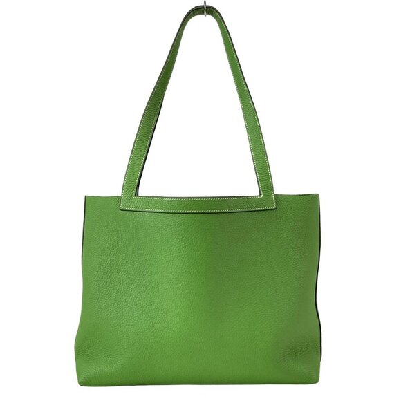 Auth HERMES Cabasserie 31 - Vert Yucca Taurillon Clemence B Tote Bag - Picture 2 of 16